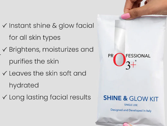 O3+ Shine & Glow Kit Single Use Facial Kit (38Gm) MRP -830/-