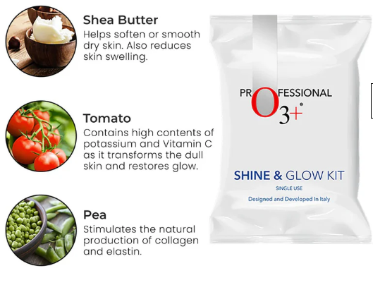 O3+ Shine & Glow Kit Single Use Facial Kit (38Gm) MRP -830/-
