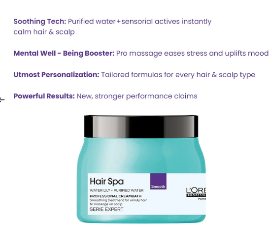 Loreal Paris Hair Spa Smoothing Creambath (490 Gm) MRP-800/-